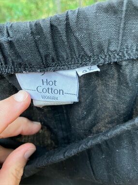 Hot Cotton 3X linen/ cotton  cropped pant